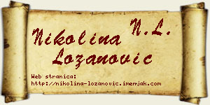 Nikolina Lozanović vizit kartica